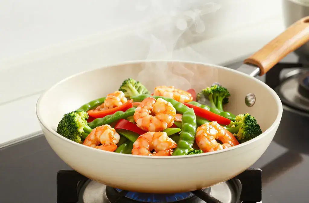 Finished 20-minute shrimp stir fry high-protein recipe for 20-Minute Shrimp Stir Fry: 14 High-Protein Dinners on a Budget - Quick, Budget-Friendly Protein Power