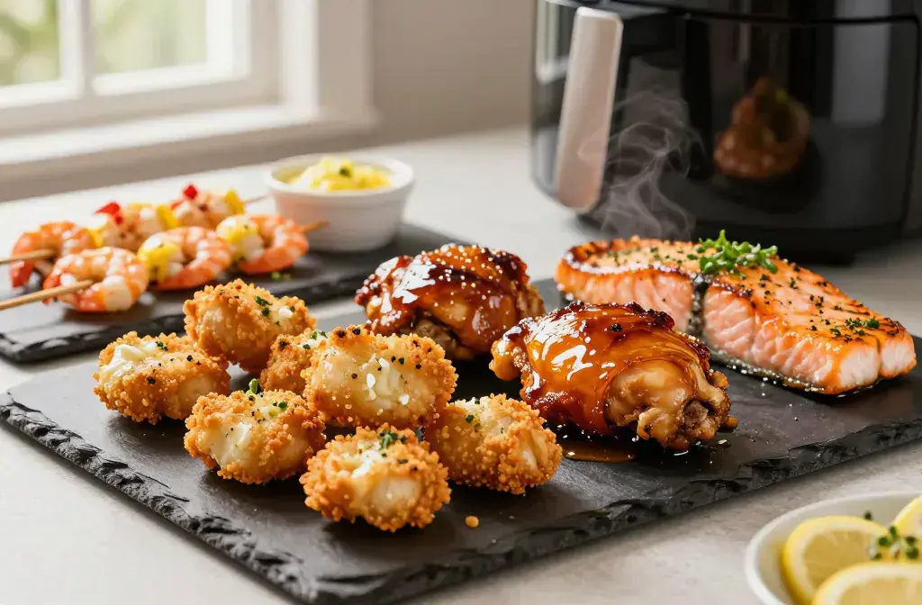 Finished air fryer dinners ready under recipe for 22 Easy Air Fryer Dinners Ready in Under 20 Minutes: Weeknight Wins - A vibrant, high-resolution hero featurin