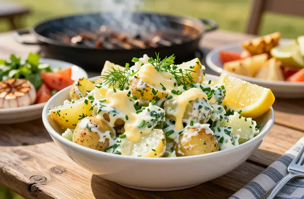 Finished bbq side dishes steal show recipe for Easy Bbq Side Dishes That Steal the Show at Any Cookout Mvp - A vibrant, glossy bowl-dominated picnic scene featu