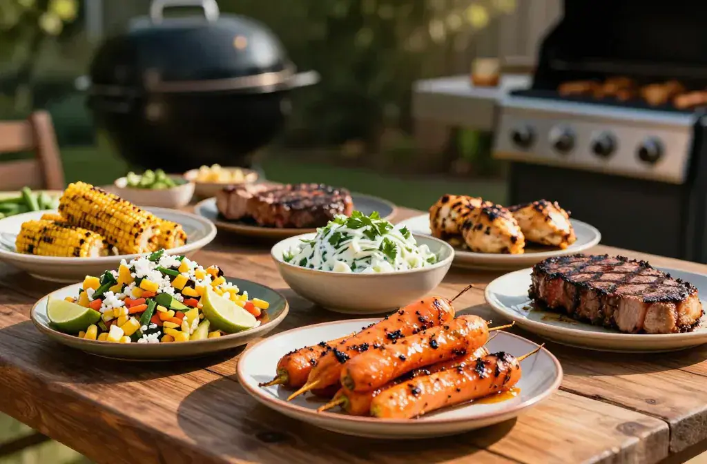 Finished bbq side dishes steal show recipe for 19 Bbq Side Dishes That Steal the Show Every Time - Crowd-Pleaser Sides - A vibrant hero of a bustling backyard b