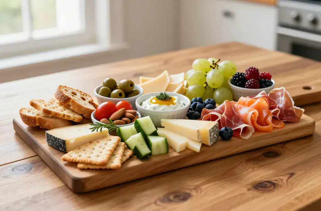 Finished build perfect brunch grazing board recipe for Build the Perfect Brunch Grazing Board in 15 Minutes: Fast & Fancy - A vibrant brunch grazing board cente