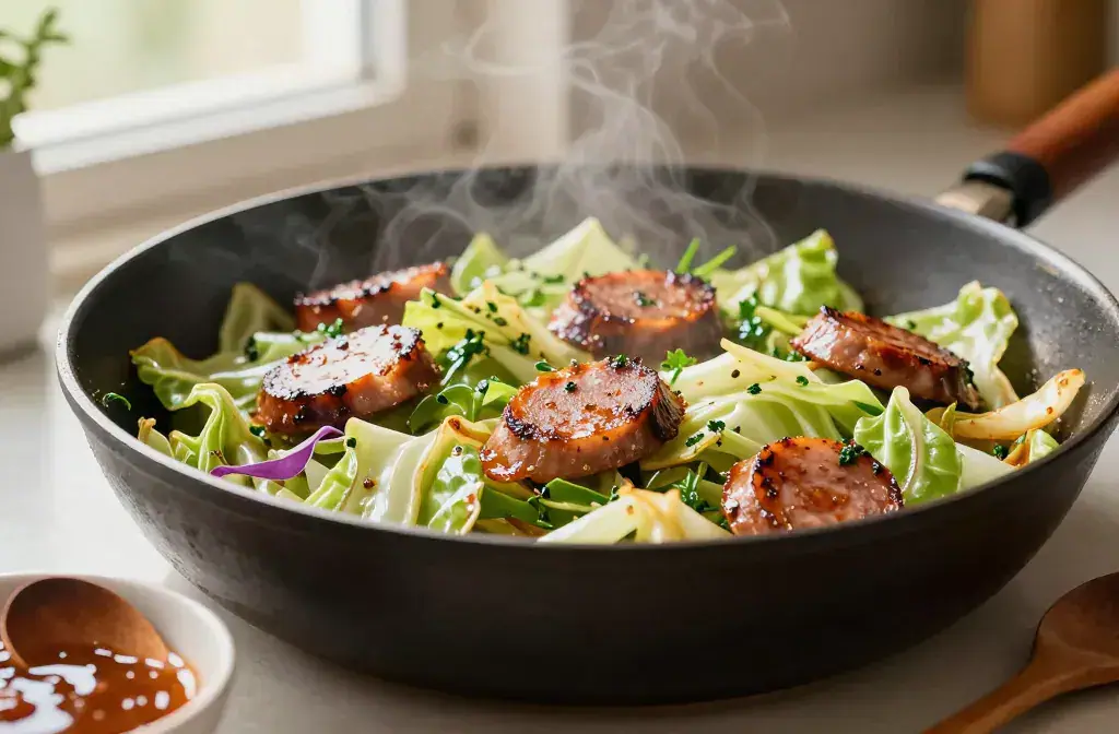 Finished cabbage sausage stir-fry quick high-protein recipe for Cabbage and Sausage Stir-Fry for Quick High-Protein Dinners: Weeknight Win - A vibrant, high-con