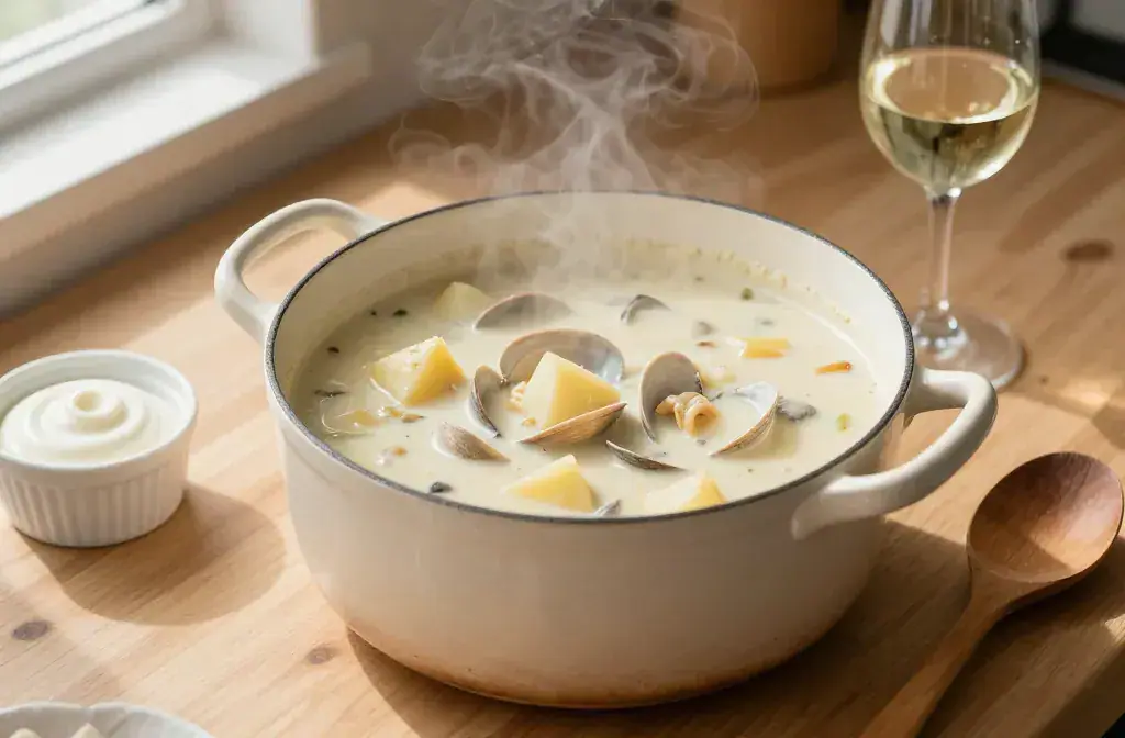 Finished creamiest clam chowder can one recipe for The Creamiest Clam Chowder Recipe You Can Make in One Pot: Velvet Weeknight Dinner - A warm, inviting one-pot