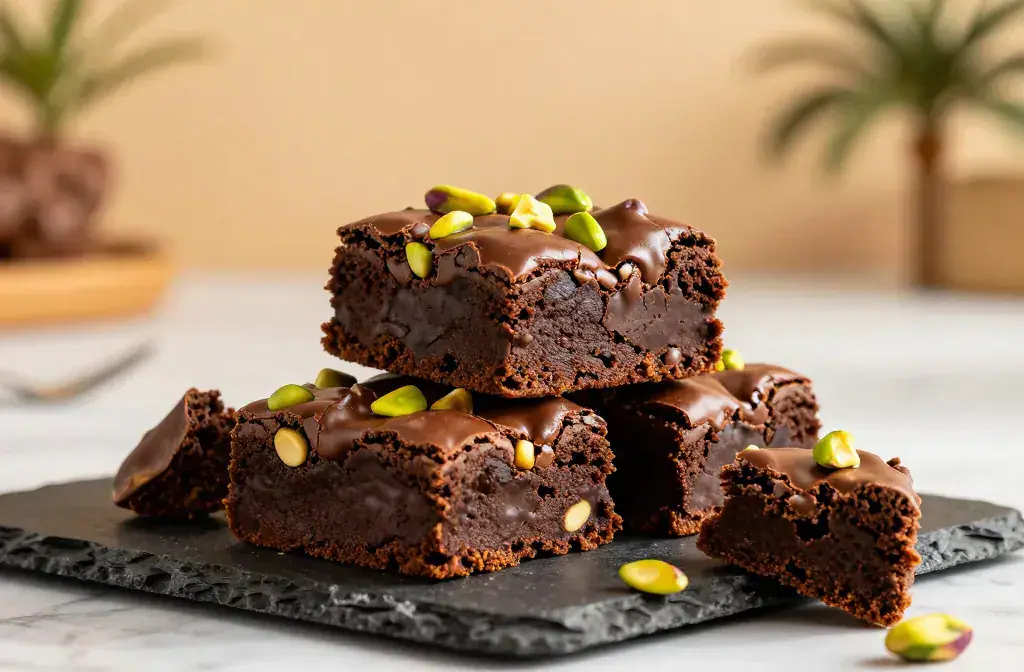 Finished dubai chocolate brownie cookies pistachio recipe for Dubai Chocolate Brownie Cookies with Pistachio Crunch: Irresistible Crunchy Luxury - A luxurious h