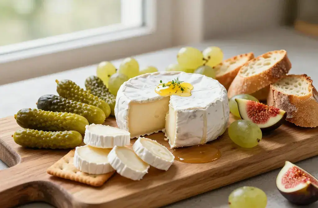 Finished goat cheese pickle snack board recipe for Goat Cheese and Pickle Snack Board for Easy Entertaining: Tiny Yet Wow - A vibrant, editorial-style hero of a