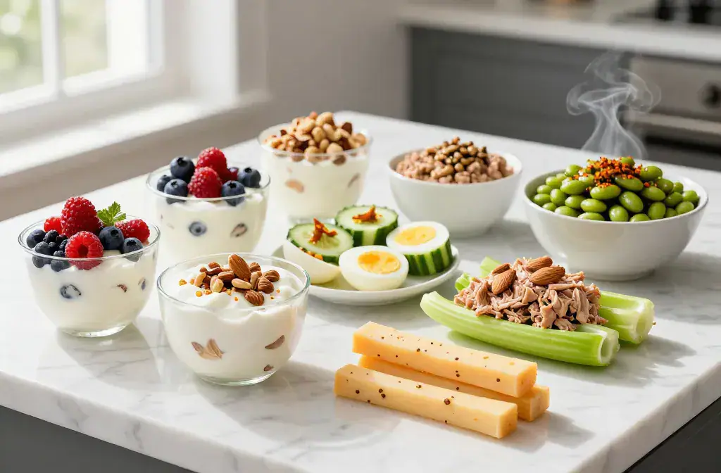 Finished high-protein snacks keep full between recipe for 19 High-Protein Snacks That Keep You Full Between Meals: Quick Picks - A vibrant, high-contrast hero f