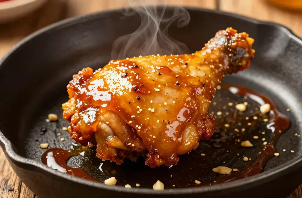 Finished hot honey chicken disappears minutes recipe for Hot Honey Chicken That Disappears in Minutes: Weeknight Hero - A sizzling hero shot of crispy, glossy h