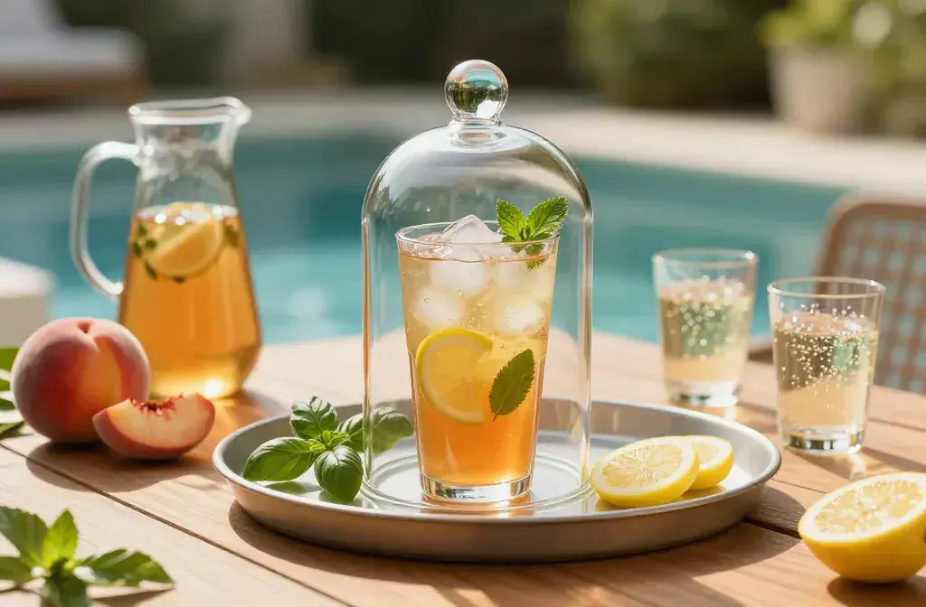Finished iced tea cocktails hot afternoons recipe for Iced Tea Cocktails for Hot Afternoons on the Patio: Patio Sips That Sparkle - A sunlit patio scene featuri