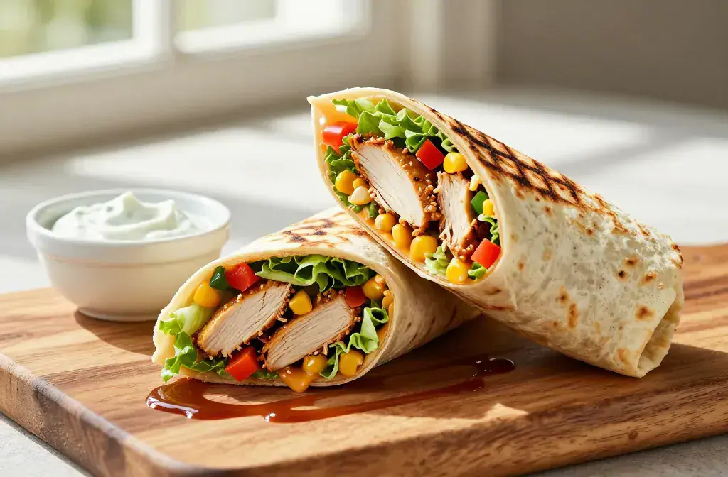 Finished leftover rotisserie chicken crispy wraps recipe for Leftover Rotisserie Chicken Crispy Wraps for Quick Lunches: Weeknight Win - A vibrant, high-contras