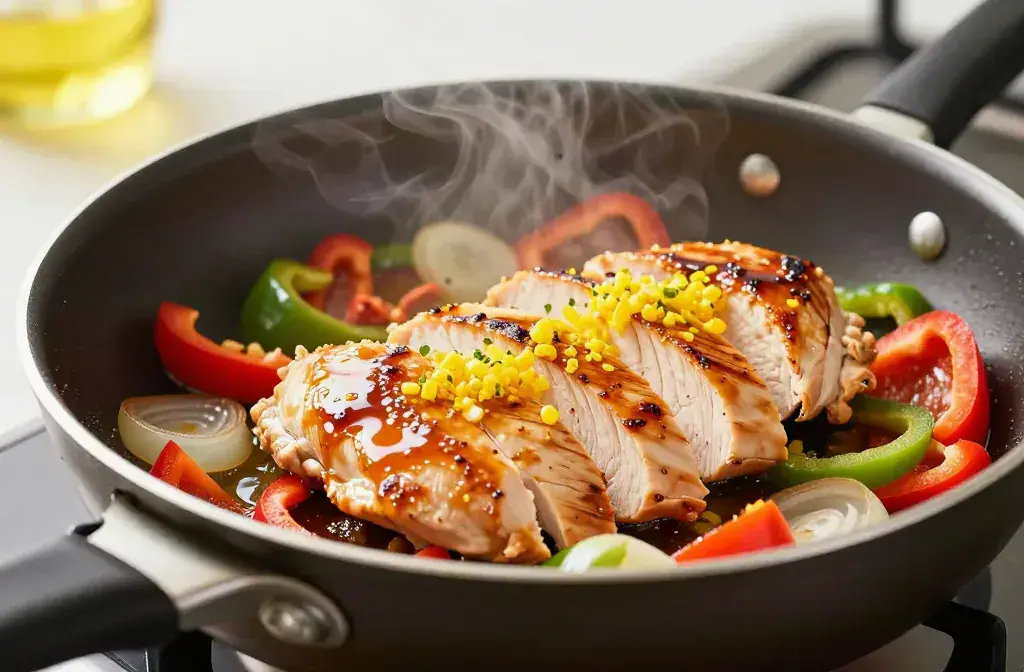 Finished lighter chicken bistek calamansi pepper recipe for Lighter Chicken Bistek with Calamansi and Pepper: Quick Weeknight Win - A vibrant, high-contrast her