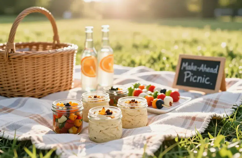 Finished make-ahead picnic stress-free summer days recipe for 20 Make-Ahead Picnic Recipes for Stress-Free Summer Days: Easy, Breezy Spreads - A bright, sunlit