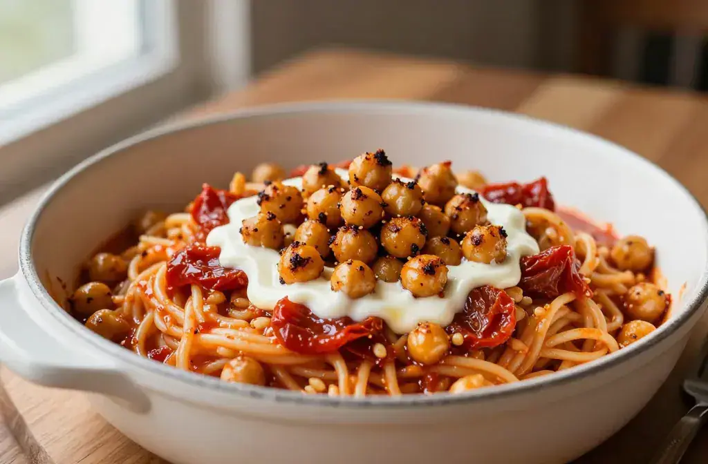 Finished marry chickpeas creamy sun dried recipe for Marry Me Chickpeas in a Creamy Sun Dried Tomato Sauce: Weeknight Wow - A warm, inviting one-pan dish of cri