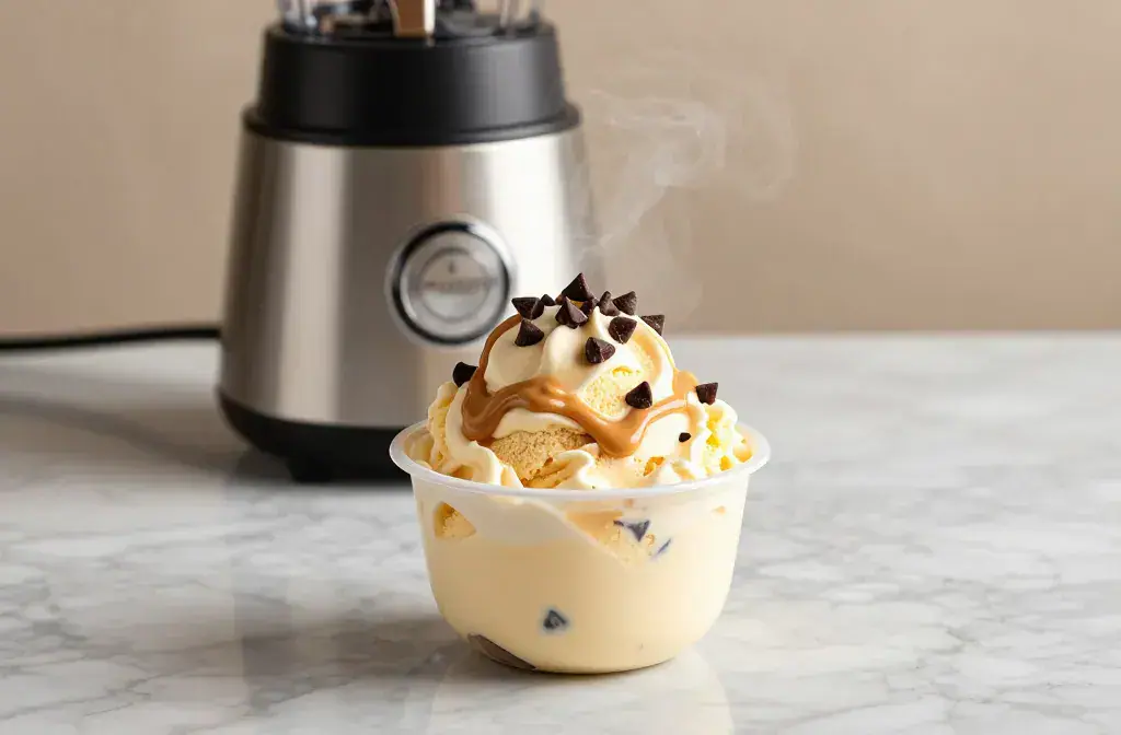 Finished ninja creami high protein ice recipe for Ninja Creami High Protein Ice Cream in Any Flavor: Dreamy Desserts - A vibrant, high-contrast hero featuring a