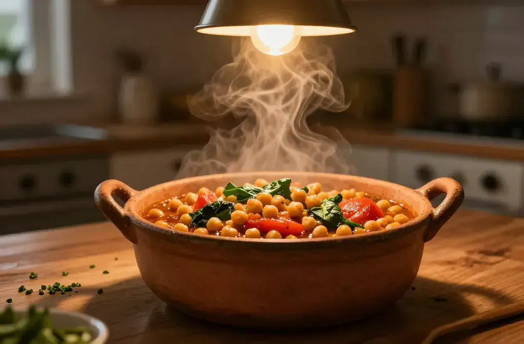 Finished one-pot chickpea stew cozy fiber-rich recipe for One-Pot Chickpea Stew: 13 Cozy Fiber-Rich Dinners for Cold Nights - Cozy Results - A cozy one-pot chic