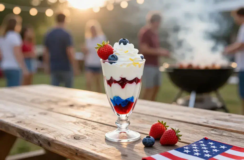 Finished patriotic desserts steal show every recipe for Patriotic Desserts That Steal the Show at Every Bbq: Showstoppers - A vibrant hero of a patriotic desser