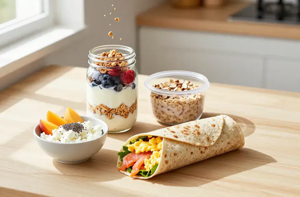 Finished protein-packed breakfasts can eat recipe for 20 Protein-Packed Breakfasts You Can Eat on the Go: Quick Wins - A vibrant, high-contrast hero depicting a
