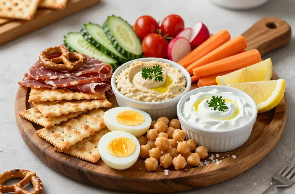 Finished salty crunch snack plate busy recipe for Salty Crunch Snack Plate Ideas for Busy Weeknights: Quick Wins - A vibrant hero of a salted crunch snack plate