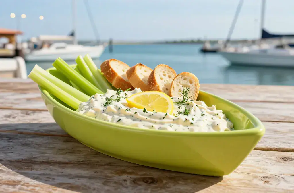 Finished viral boat dip variations next recipe for 14 Viral Boat Dip Variations Your Next Party Needs: Dips to Wow - A vibrant hero of a glossy, nautical-themed